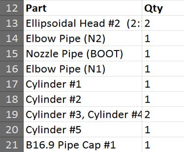 Generate pressure vessel cost estimates in Excel spreadhseets