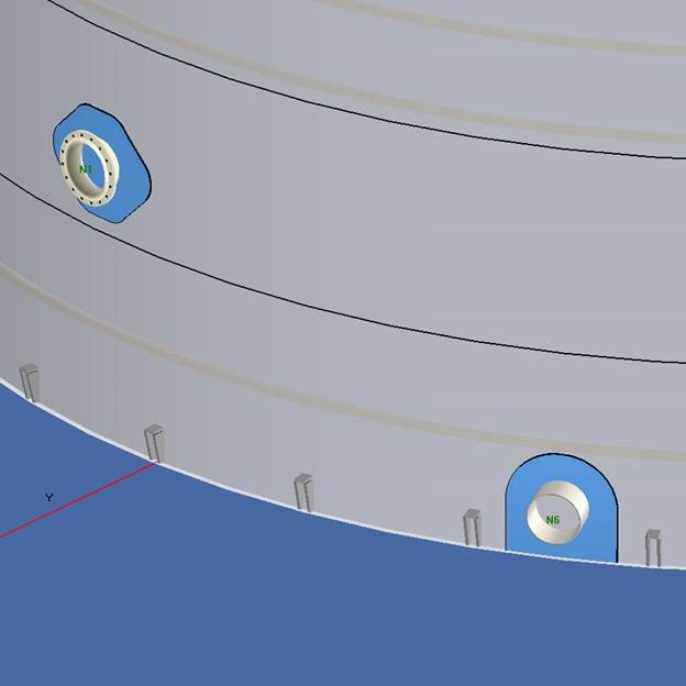 API 650 Tank - Nozzle Pad Configurations